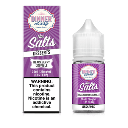 Buy Dinner Lady | Blackberry Crumble Custard Desserts | Ejuice | Eliquid | Salts | 30 ml at Cheap Wholesale Distributor Deal Prices from ejuiceresellers.com
