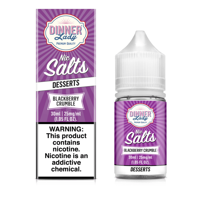 Buy Dinner Lady | Blackberry Crumble Custard Desserts | Ejuice | Eliquid | Salts | 30 ml at Cheap Wholesale Distributor Deal Prices from ejuiceresellers.com