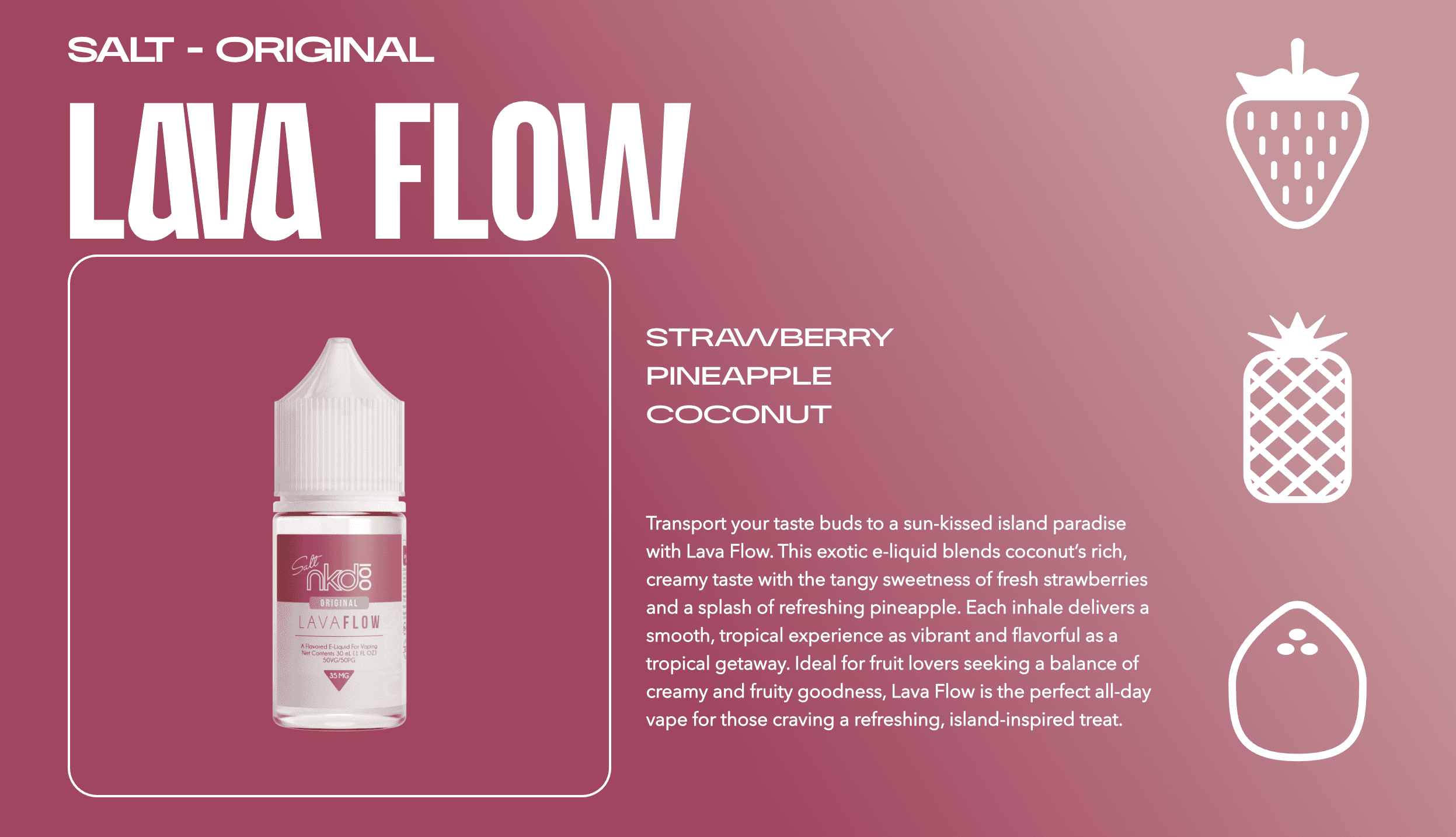 Nkd 100 Salt Vape Nkd 100 Salt E-Liquid - Lava Flow - 30ml | Vape Shop Australia  Vape Juice 50 Mg