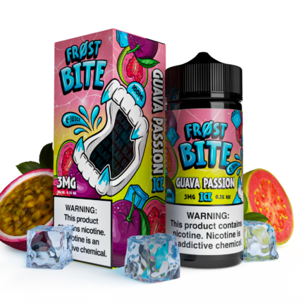 Buy Frost Bite | Guava Passion Ice | Ejuice | Eliquid | 100 ml E-Juice Resellers at Cheap Wholesale Distributor Deal Prices from ejuiceresellers.com