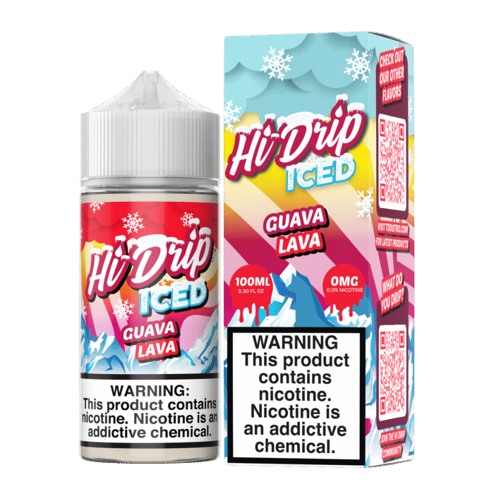 Vape Flavors Lava Lava Plus Near Me Hi-Drip Iced 100ml Guava Lava Vap - 0MG 
