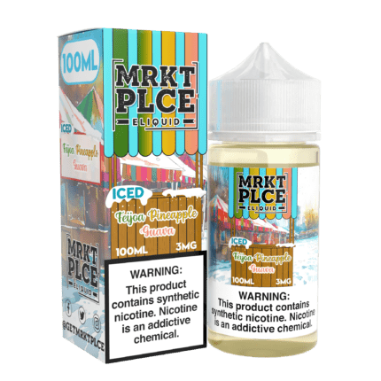 Buy MRKT PLCE | Iced Feijoa Pineapple Guava | Ejuice | Eliquid | Salt | 100 ml E-Juice Resellers at Cheap Wholesale Distributor Deal Prices from ejuiceresellers.com