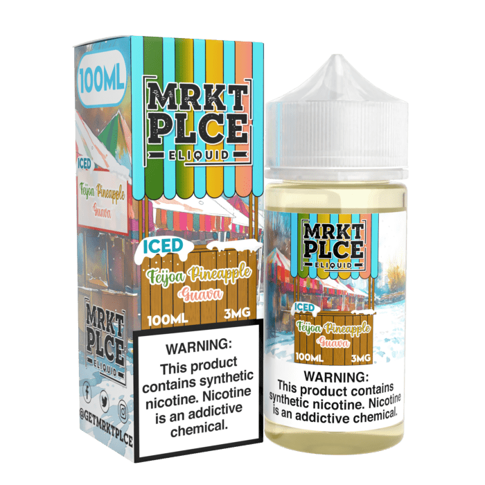 Buy MRKT PLCE | Iced Feijoa Pineapple Guava | Ejuice | Eliquid | Salt | 100 ml E-Juice Resellers at Cheap Wholesale Distributor Deal Prices from ejuiceresellers.com
