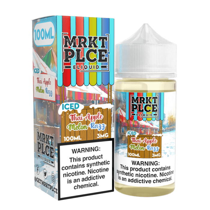 Buy MRKT PLCE | Iced Thai Apple Melon Razz | Ejuice | Eliquid | Salt | 100 ml E-Juice Resellers at Cheap Wholesale Distributor Deal Prices from ejuiceresellers.com