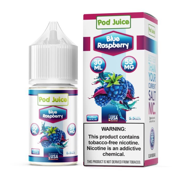 Blue Raspberry by Pod Juice Salt - 30mL - Image 1