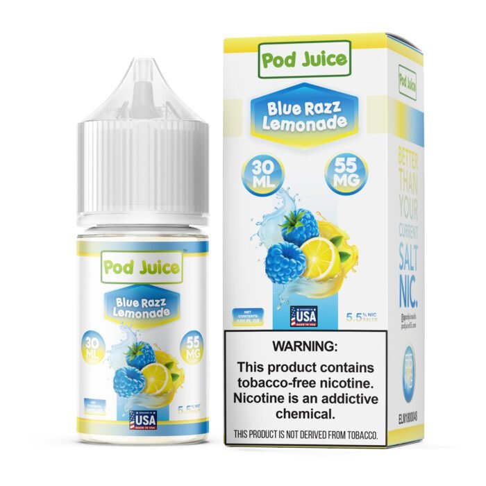 Blue Razz Lemonade by Pod Juice Salt - 30mL - Image 1