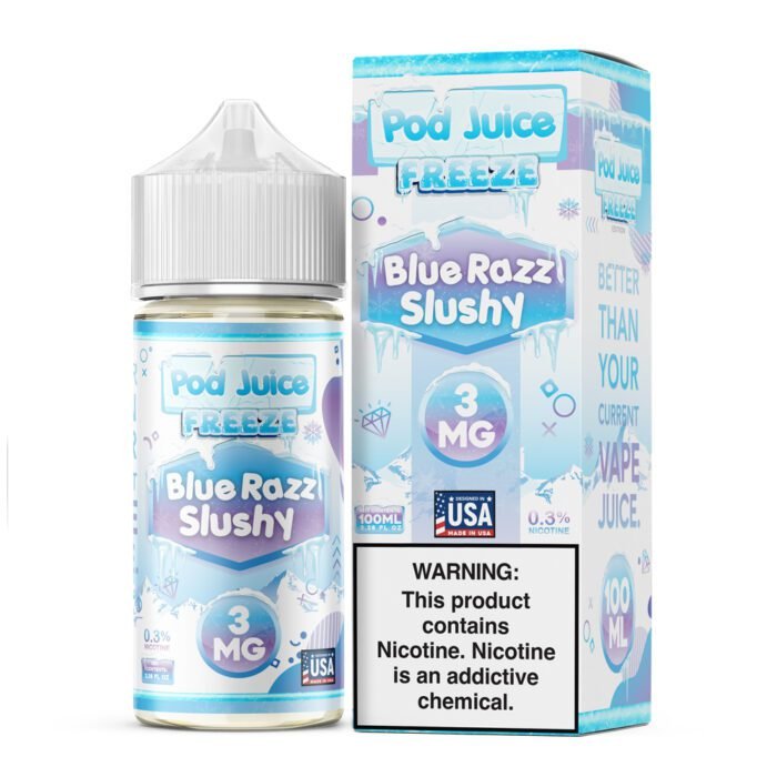 Blue Razz Slushy Freeze by Pod Juice - 100mL - Image 1