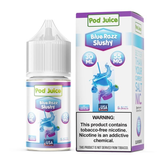 Blue Razz Slushy by Pod Juice Salt - 30mL - Image 1