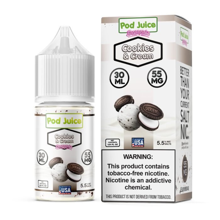 Cookies & Cream by Pod Juice Salt - 30mL - Image 1