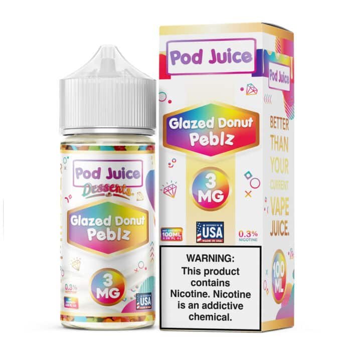 Glazed Donut Peblz by Pod Juice - 100mL - Image 1