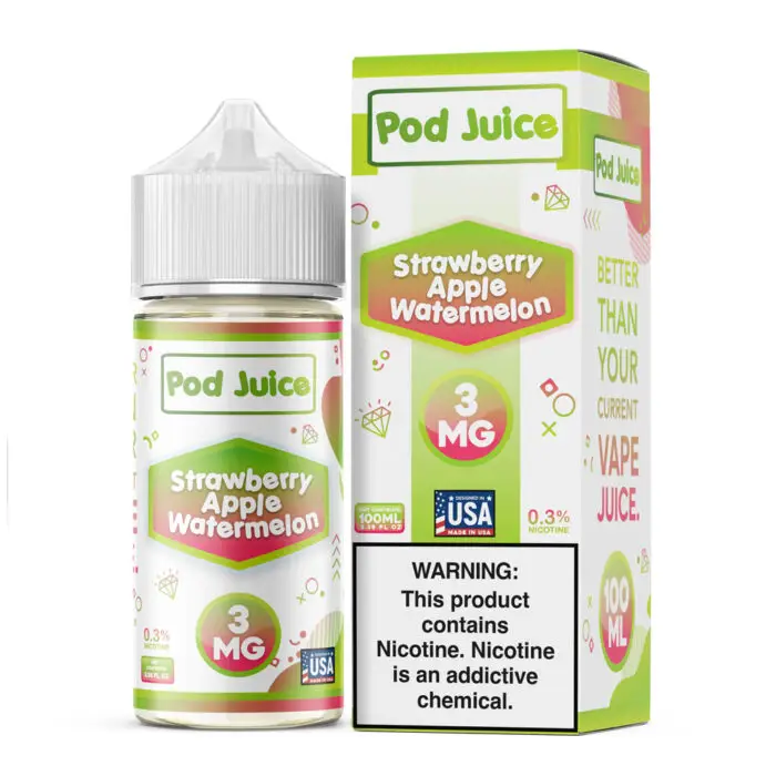 Strawberry Apple Watermelon by Pod Juice - 100mL - Image 1