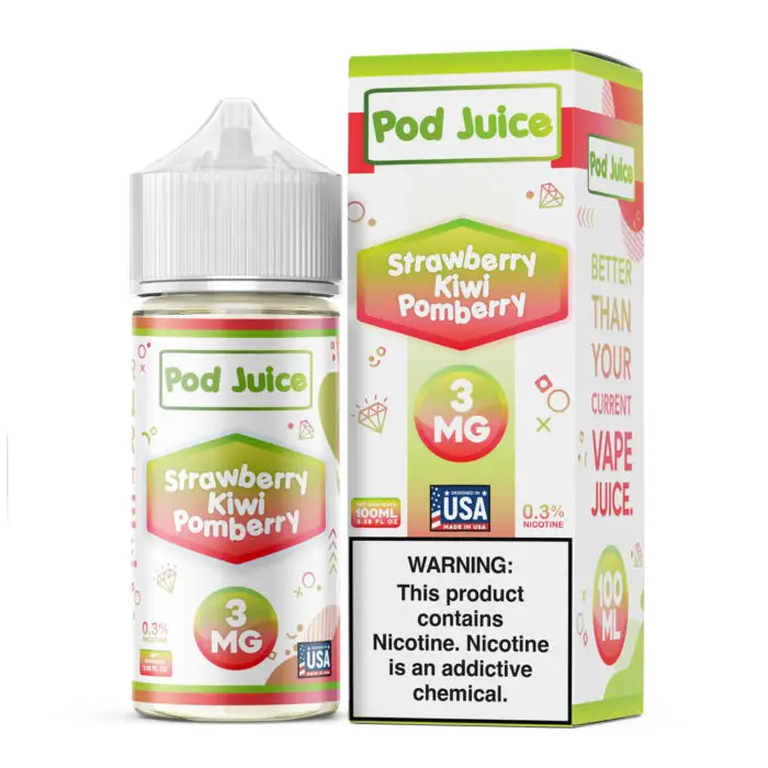 Strawberry Kiwi Pomberry by Pod Juice - 100mL - Image 1